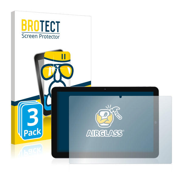 3x BROTECT AirGlass Glass Screen Protector for Mediacom SmartPad Azimut 2