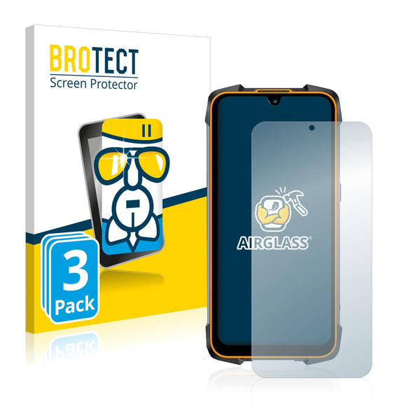 3x BROTECT AirGlass Glass Screen Protector for Cubot King Kong 5 Pro
