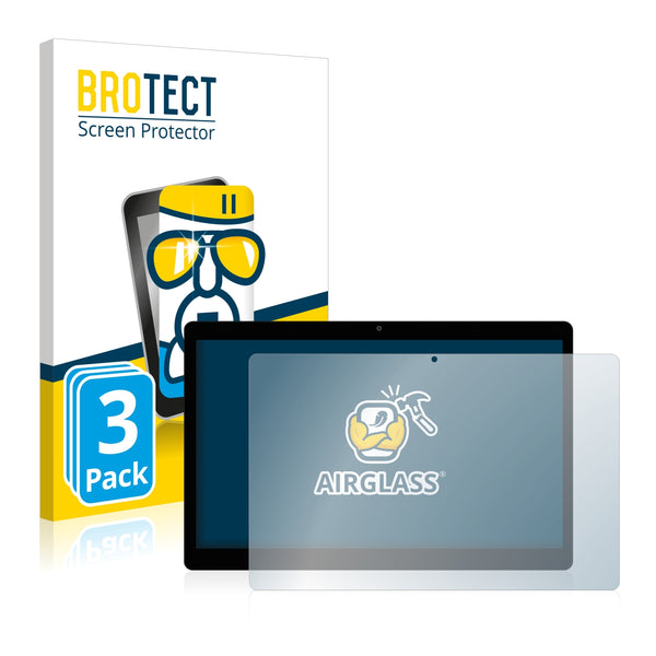 3x BROTECT AirGlass Glass Screen Protector for Mediacom SmartPad Pro Azimut 2