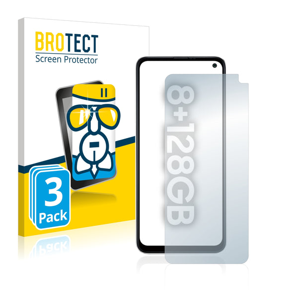 3x BROTECT AirGlass Glass Screen Protector for Tecno Spark 7 Pro