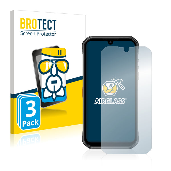 3x BROTECT AirGlass Glass Screen Protector for Ulefone Armor 11T 5G