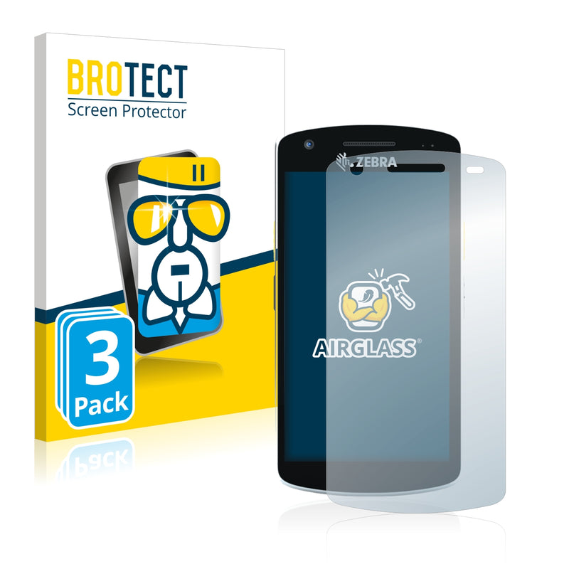 3x BROTECT AirGlass Glass Screen Protector for Zebra EC55