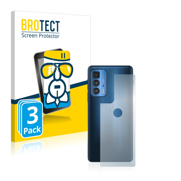 3x BROTECT AirGlass Glass Screen Protector for Motorola Edge S Pro (Back)