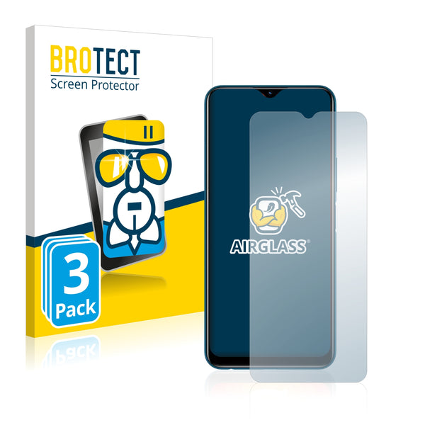 3x BROTECT AirGlass Glass Screen Protector for Vivo Y12G