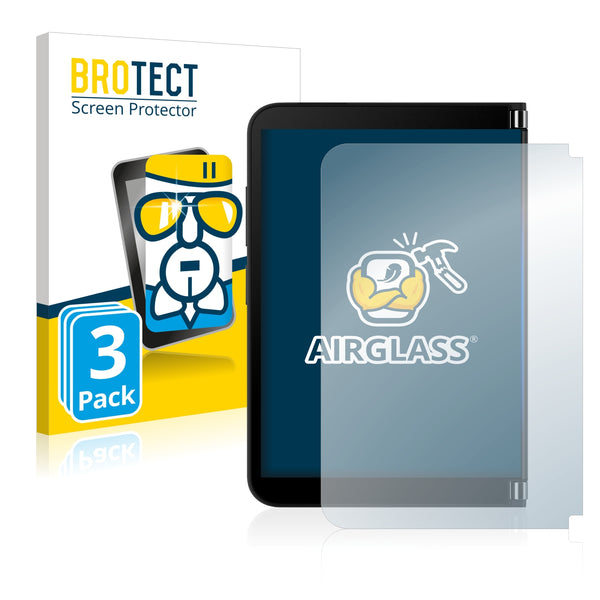 3x BROTECT AirGlass Glass Screen Protector for Microsoft Surface Duo 2