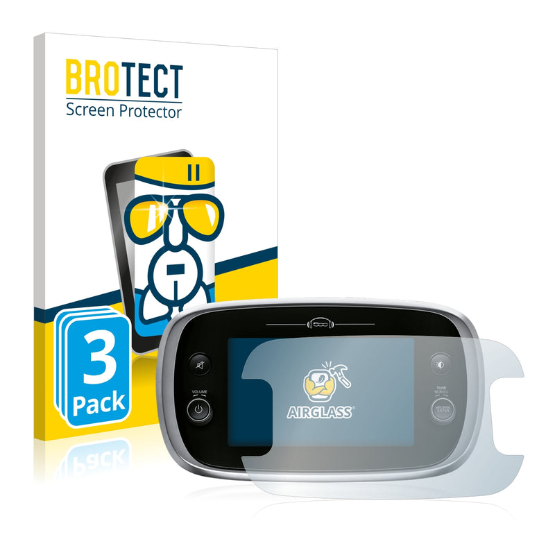 3x BROTECT AirGlass Glass Screen Protector for Fiat 500X Uconnect 7