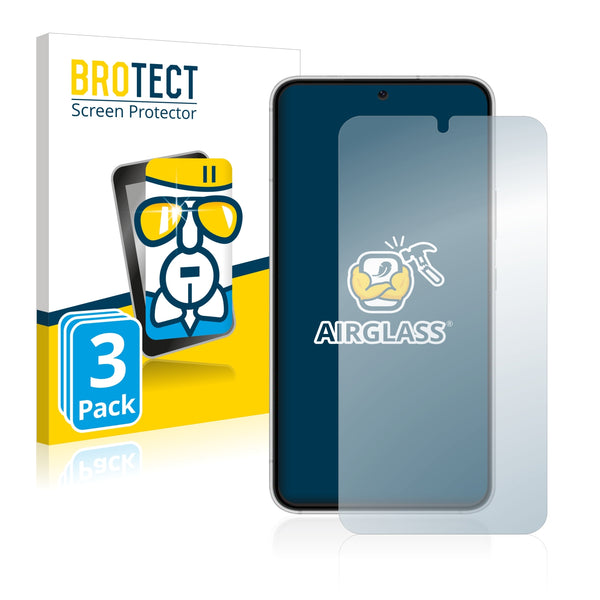 3x BROTECT AirGlass Glass Screen Protector for Samsung Galaxy S22 5G