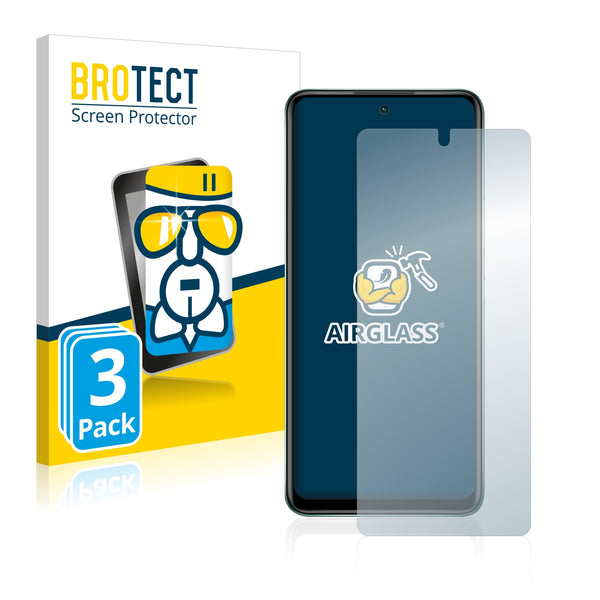 3x BROTECT AirGlass Glass Screen Protector for Infinix Hot 11s