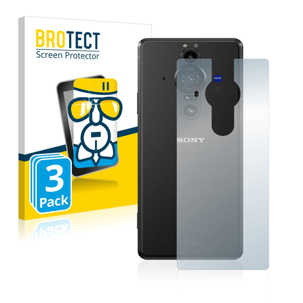 3x BROTECT AirGlass Glass Screen Protector for Sony Xperia Pro-I (Back)