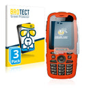 3x BROTECT AirGlass Glass Screen Protector for Funktel IS320.1 Ex