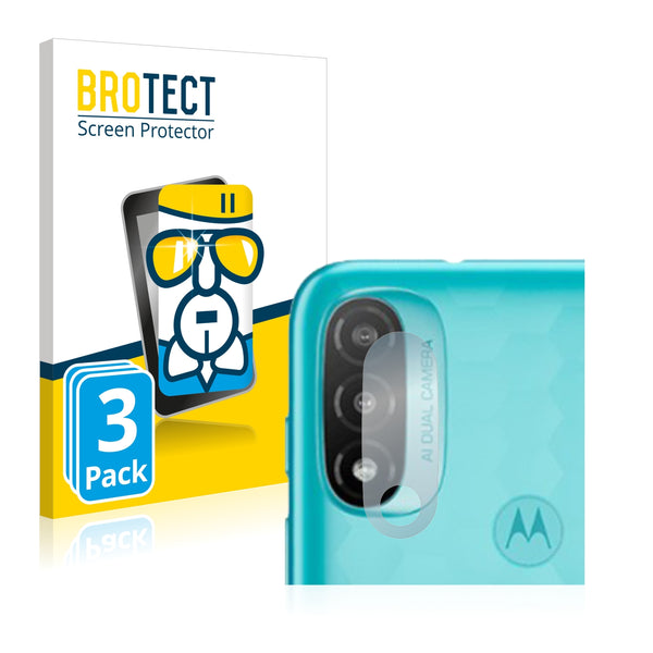 3x BROTECT AirGlass Glass Screen Protector for Motorola Moto E20 (ONLY Camera)