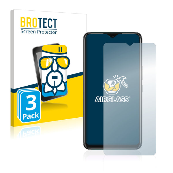 3x BROTECT AirGlass Glass Screen Protector for Infinix Hot 11 Play