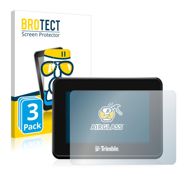 3x BROTECT AirGlass Glass Screen Protector for Trimble GFX-350