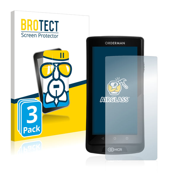 3x BROTECT AirGlass Glass Screen Protector for Orderman 9 Pro