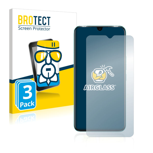 3x BROTECT AirGlass Glass Screen Protector for Tecno Spark 8T