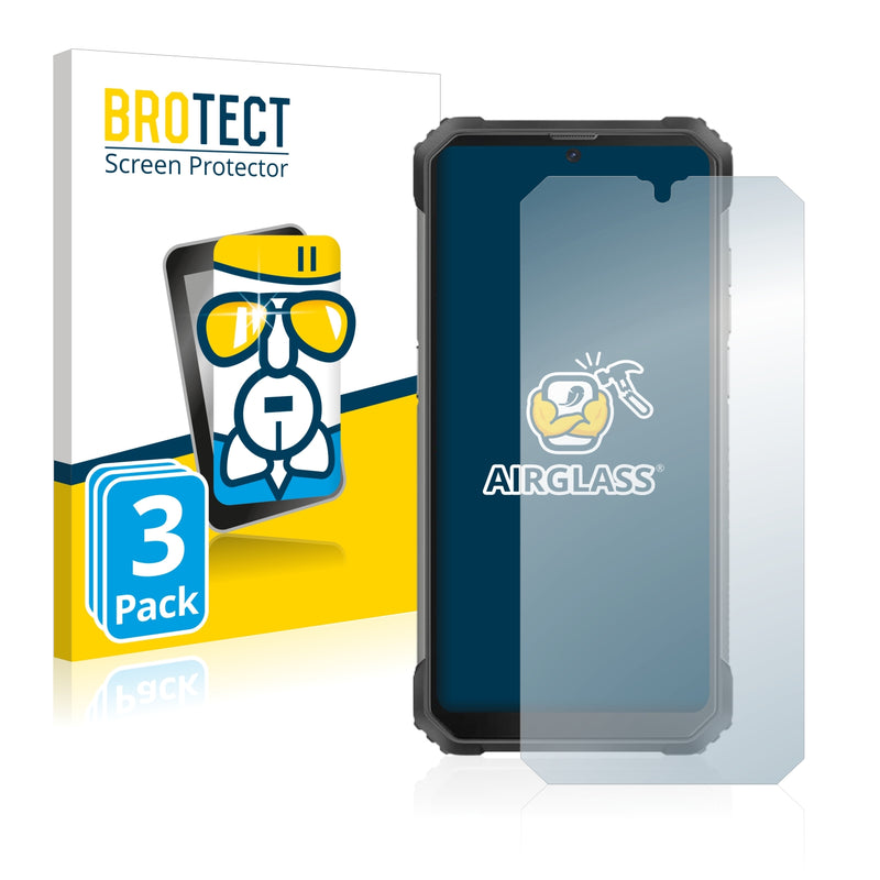 3x BROTECT AirGlass Glass Screen Protector for Blackview BV8800