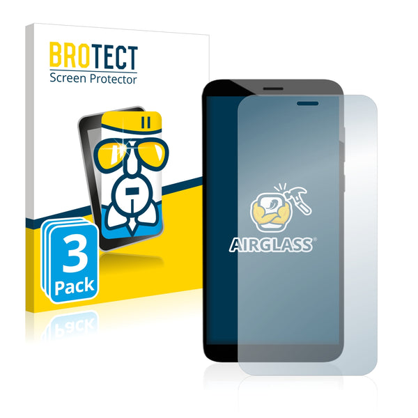 3x BROTECT AirGlass Glass Screen Protector for Pine64 PinePhone Pro Explorer Edition