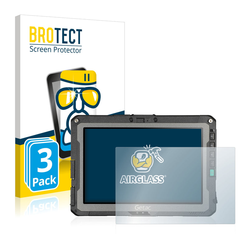 3x BROTECT AirGlass Glass Screen Protector for Getac ZX10