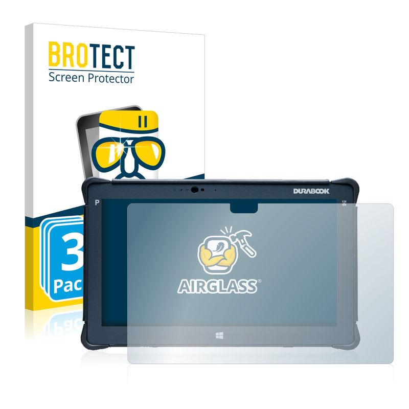 3x BROTECT AirGlass Glass Screen Protector for Durabook R11