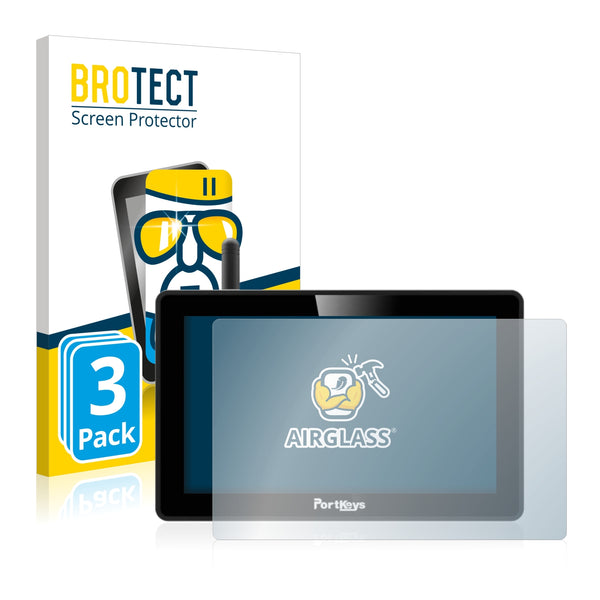 3x BROTECT AirGlass Glass Screen Protector for Portkeys BM5 WR