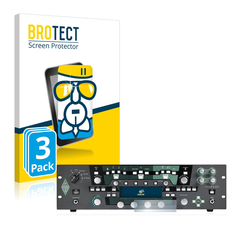 3x BROTECT AirGlass Glass Screen Protector for Kemper Profiler Rack