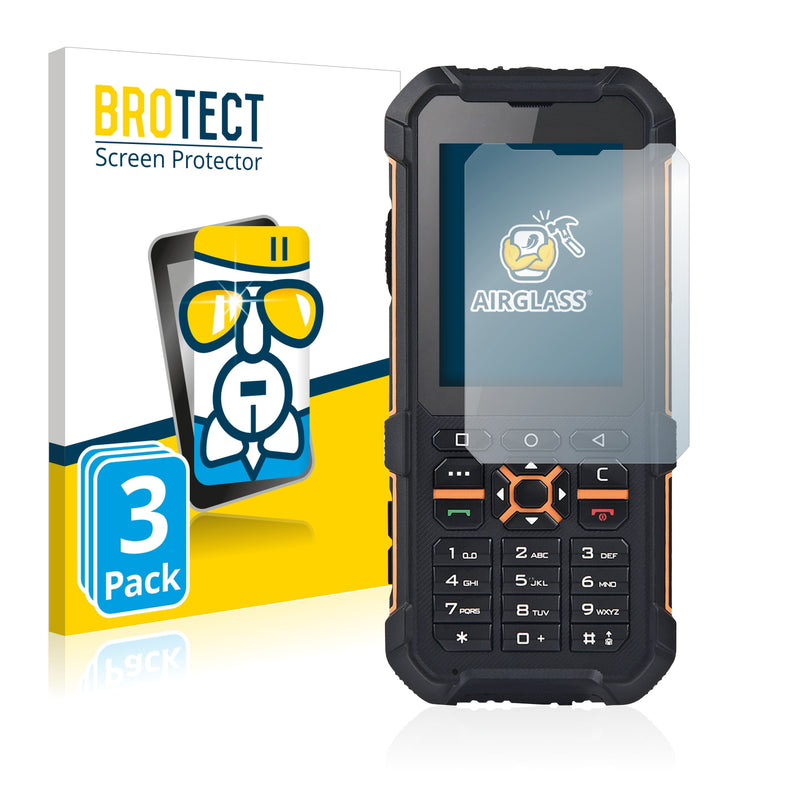 3x BROTECT AirGlass Glass Screen Protector for i.safe IS170.2