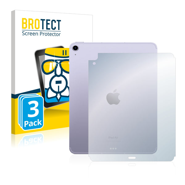 3x BROTECT AirGlass Glass Screen Protector for Apple iPad Air 5 WiFi Cellular 2022 (Back, 5th generation)