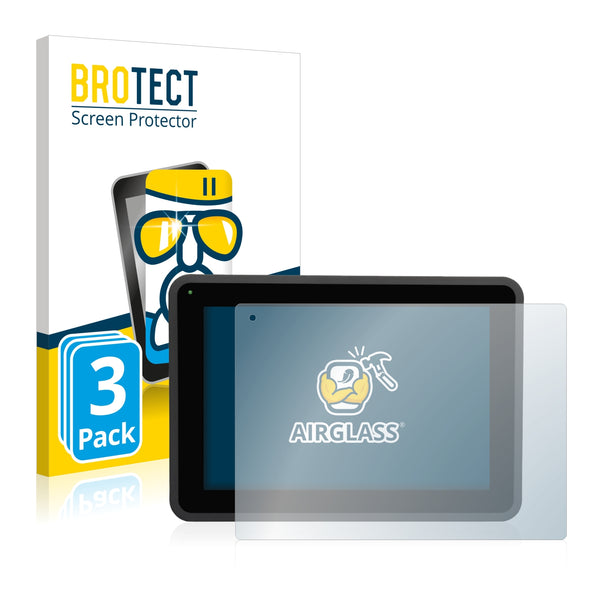 3x BROTECT AirGlass Glass Screen Protector for Faytech FT101TMCAPOB