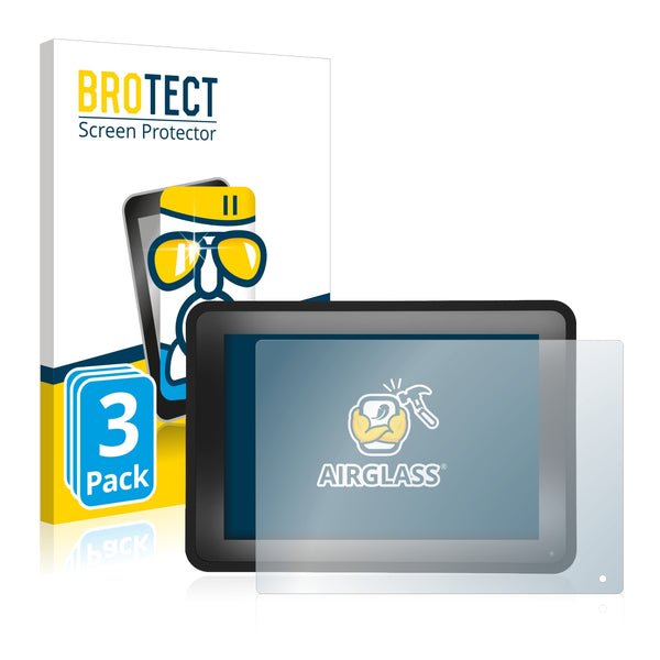 3x BROTECT AirGlass Glass Screen Protector for Faytech FT101N4200CAPOB