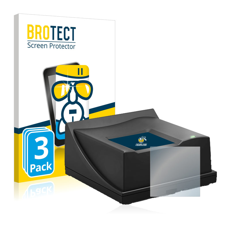 3x BROTECT AirGlass Glass Screen Protector for Dermalog ZF2