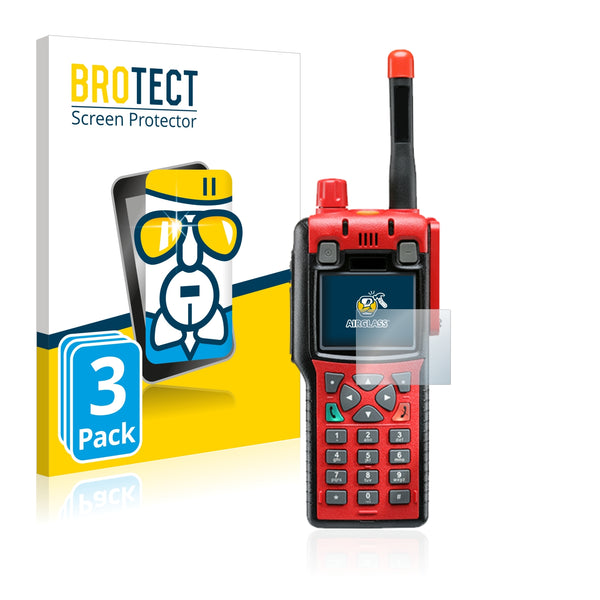 3x BROTECT AirGlass Glass Screen Protector for Sepura STP8X