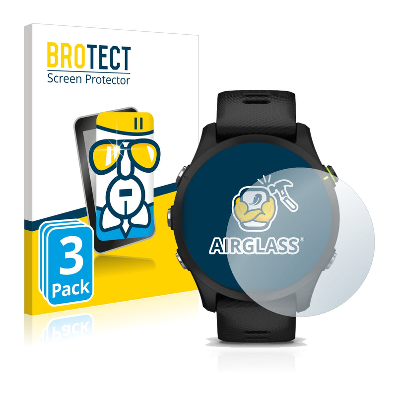 3x BROTECT AirGlass Glass Screen Protector for Garmin Forerunner 255
