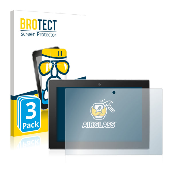 3x BROTECT AirGlass Glass Screen Protector for Advantech UTC-510D