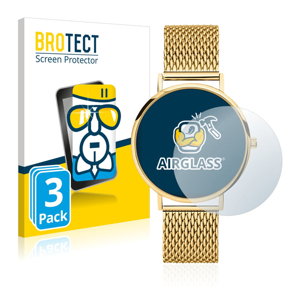 3x BROTECT AirGlass Glass Screen Protector for Liebeskind LT-0221-MQ