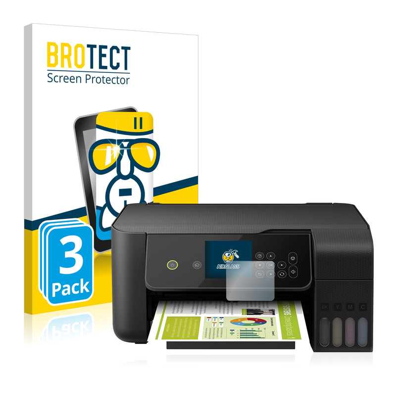 3x BROTECT AirGlass Glass Screen Protector for Epson EcoTank ET-2720