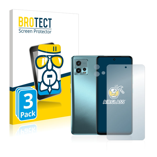 3X Nano Glass Screen Protectors for Motorola Moto G72 (Front & Camera)