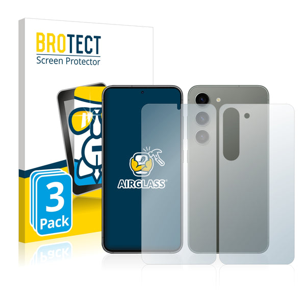 3X Nano Glass Screen Protectors for Samsung Galaxy S23 Plus (Front & Back)