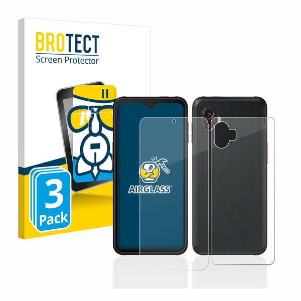 3X Nano Glass Screen Protectors for Samsung Galaxy Xcover 6 Pro Enterprise Edition (Front & Back)