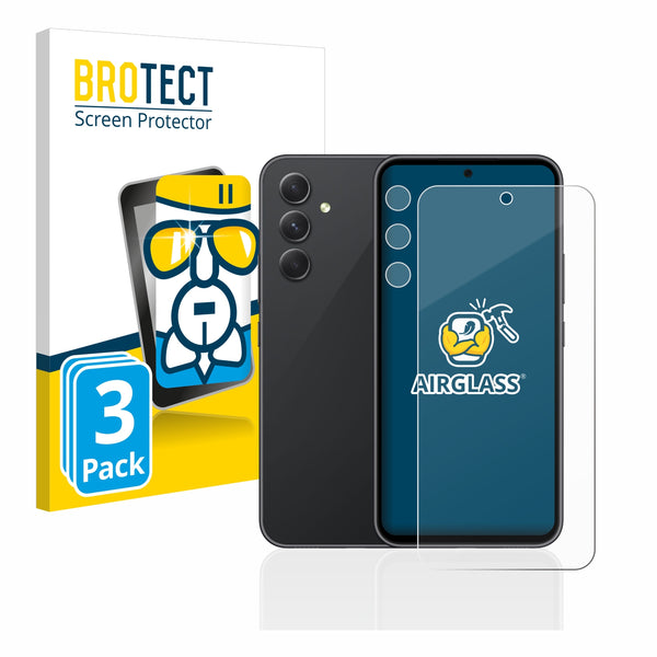 3X Nano Glass Screen Protectors for Samsung Galaxy A54 (Front & Camera)