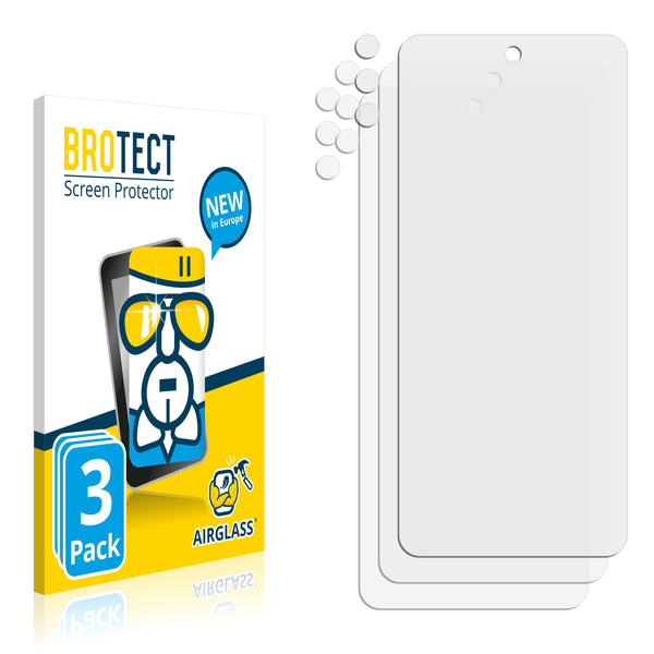3x BROTECT AirGlass Glass Screen Protector for Motorola Moto E30 (Front + cam)