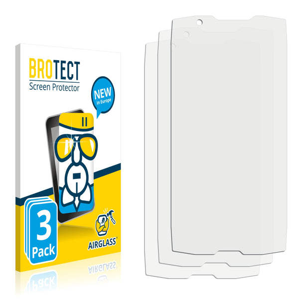 3x BROTECT AirGlass Glass Screen Protector for Crosscall Core-X5