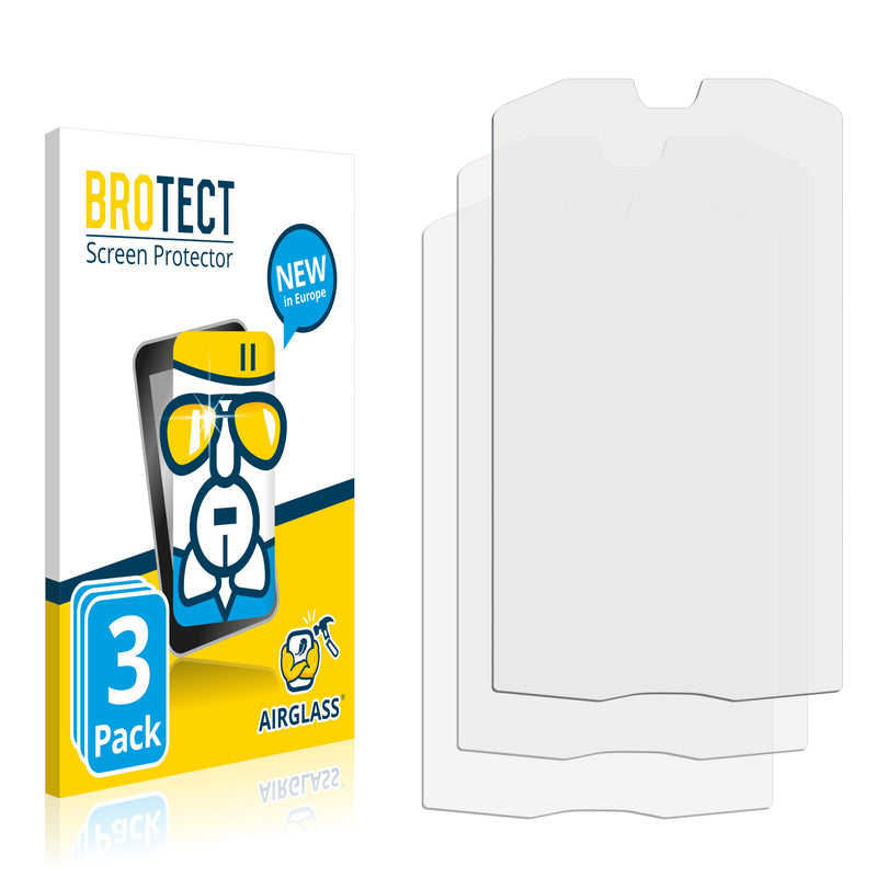 3x BROTECT AirGlass Glass Screen Protector for Point Mobile PM67