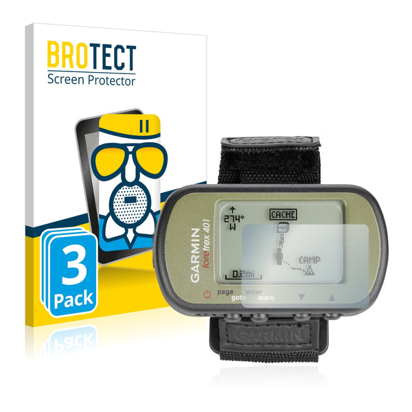 3x BROTECT AirGlass Matte Glass Screen Protector for Garmin Foretrex 401