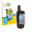 3x BROTECT AirGlass Matte Glass Screen Protector for Garmin GPSMAP 64s