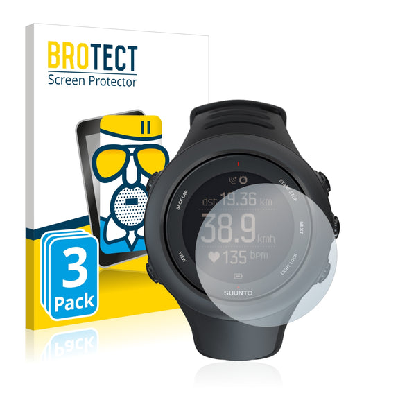 3x BROTECT AirGlass Matte Glass Screen Protector for Suunto Ambit3 Sport Black