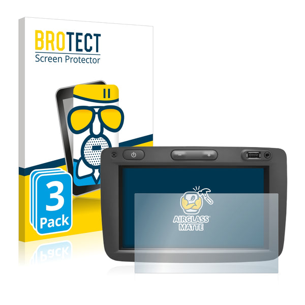 3x BROTECT AirGlass Matte Glass Screen Protector for Dacia Media Nav