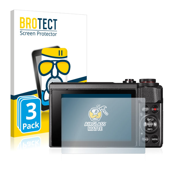3x BROTECT AirGlass Matte Glass Screen Protector for Canon PowerShot G7 X Mark II