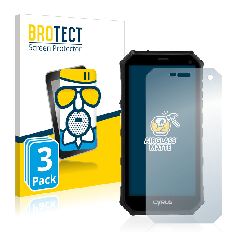 3x BROTECT AirGlass Matte Glass Screen Protector for Cyrus CS24 2018