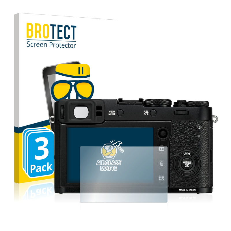 3x BROTECT AirGlass Matte Glass Screen Protector for Fujifilm X100F