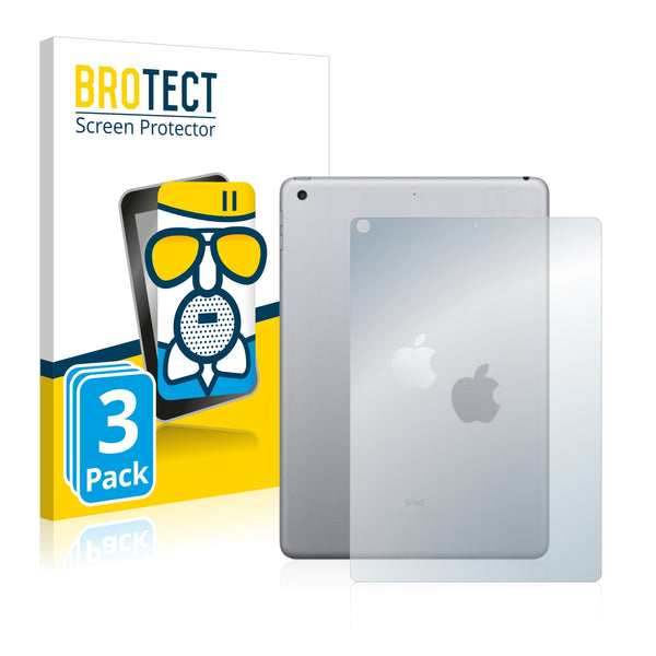 3x BROTECT AirGlass Matte Glass Screen Protector for Apple iPad 9.7 2017 (Back, 5th generation)